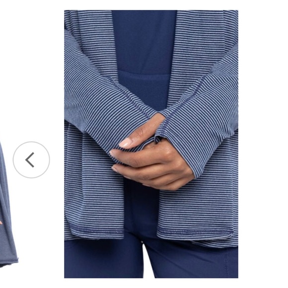 XL Infinity by Cherokee Striped Open Front Cardigan - Picture 7 of 11